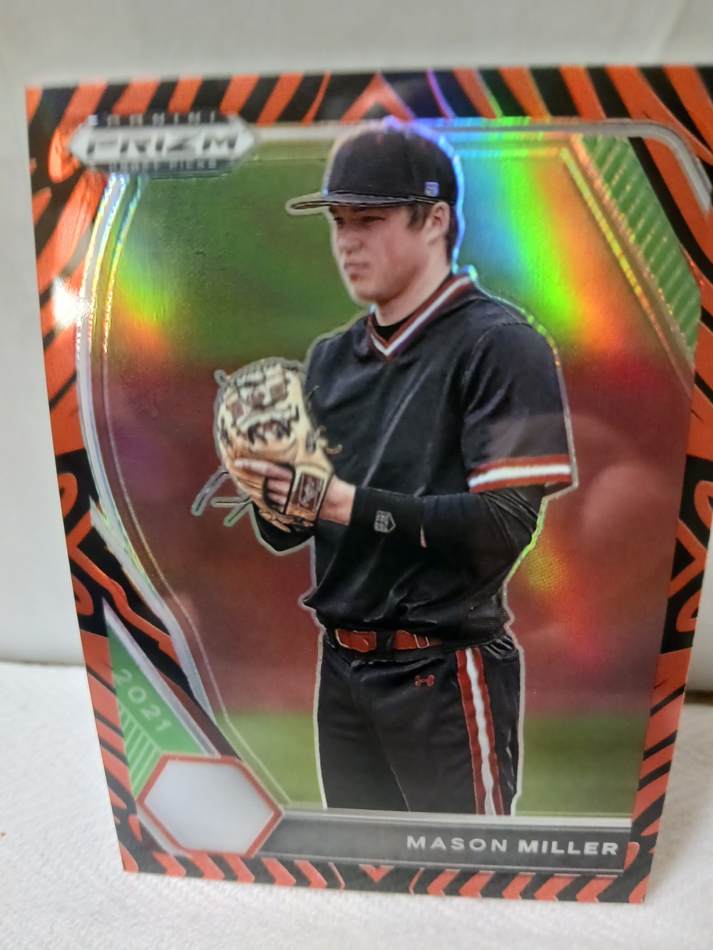 2021 Prizm Mason Miller Black & Orange Zebra Refractor RC SP!! 43/99